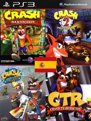 4 JUEGOS EN 1 EN ESPAÑOL Crash Bandicoot Mas Crash Bandicoot 2 Cortex Strikes Back Mas Crash Bandicoot 3 Warped Mas CTR Crash Team Racing PS3