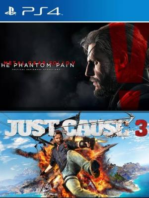 2 JUEGOS EN 1 JUST CAUSE 3 mas METAL GEAR SOLID V THE PHANTOM PAIN PS4